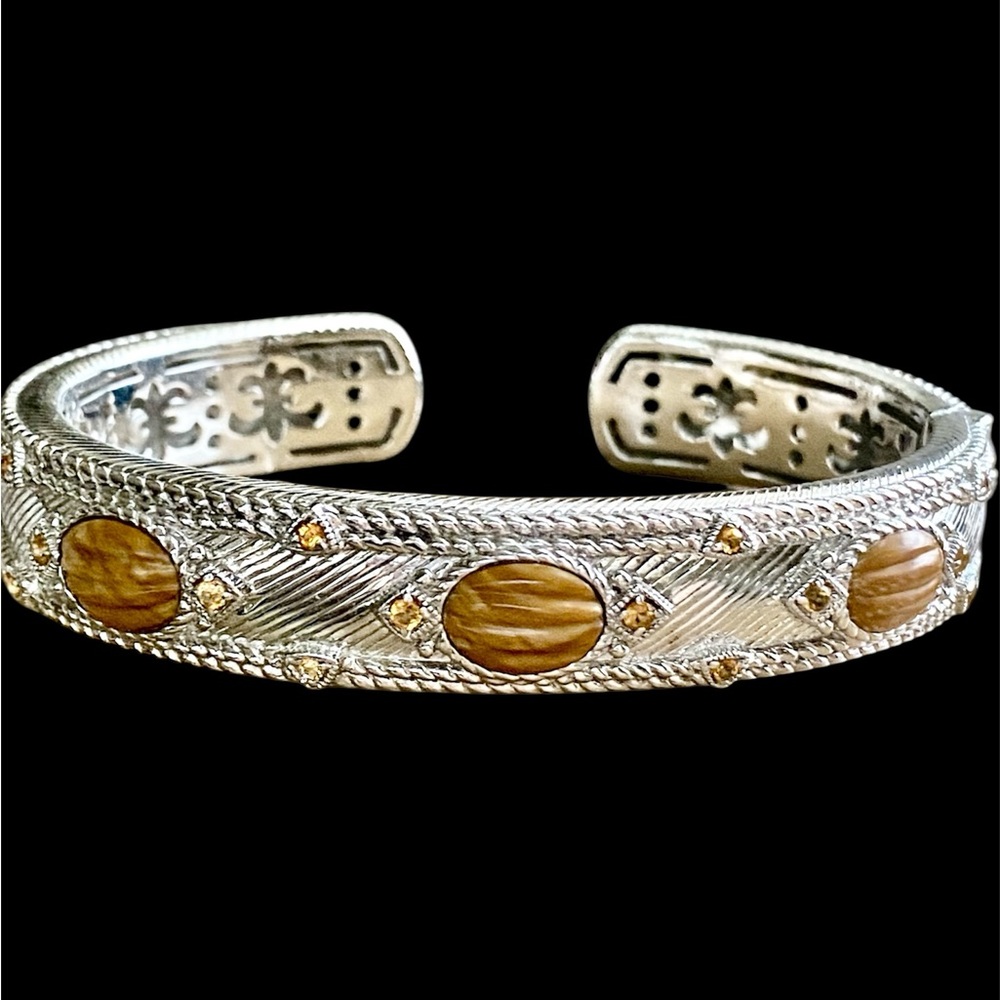 Elegant Judith, Ripka, Sterling Silver and Brown Women's Bracelet